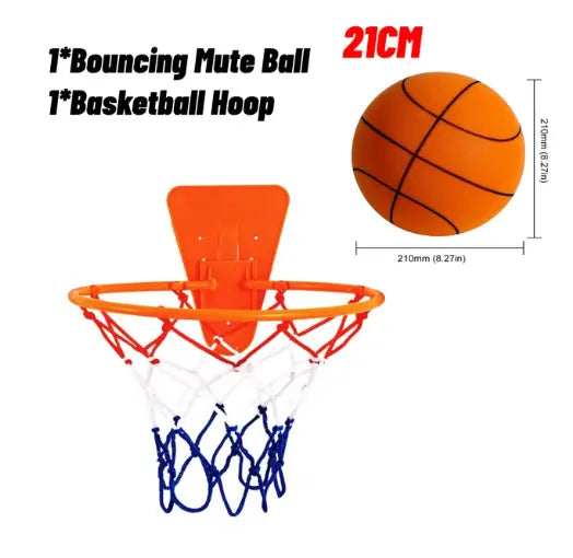 Silent Bounce Basketball With Hoop for Kids