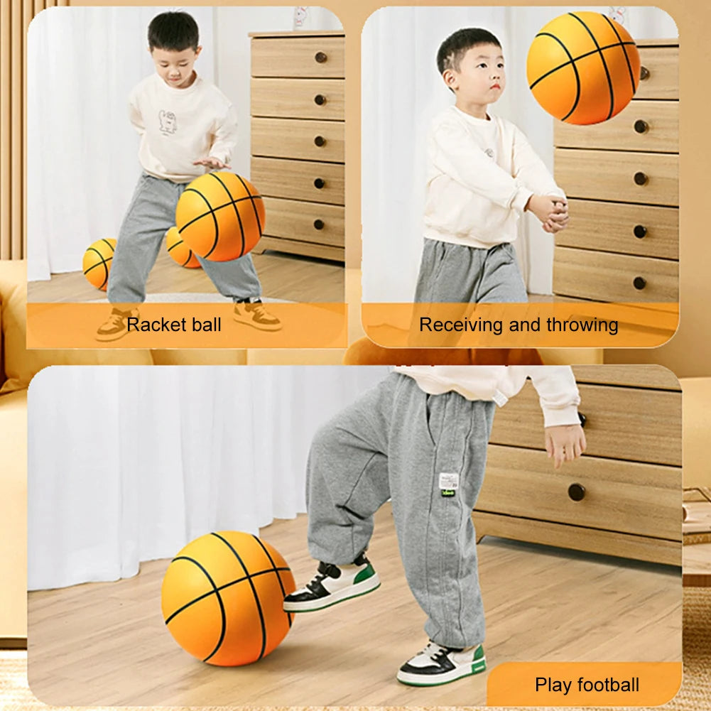 Silent Bounce Basketball With Hoop for Kids